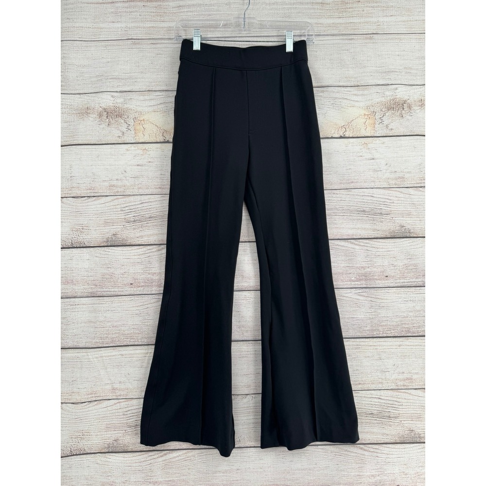 Spanx Perfect Pant Flare Women S Petite Black Pintuck Pull On 20252Q